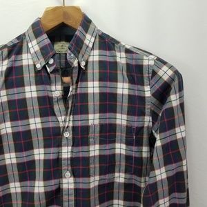 J Crew Men's XS Plaid Button Down Shirt